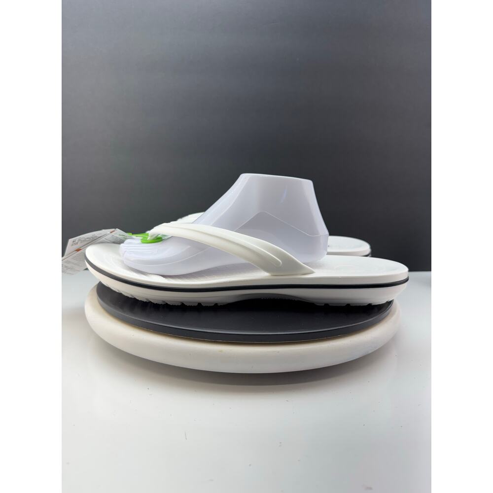 Crocs Crocband Flip-Flop Men's Size 13 White Toe-Post Casual Comfort Sandals NEW - Picture 2 of 9